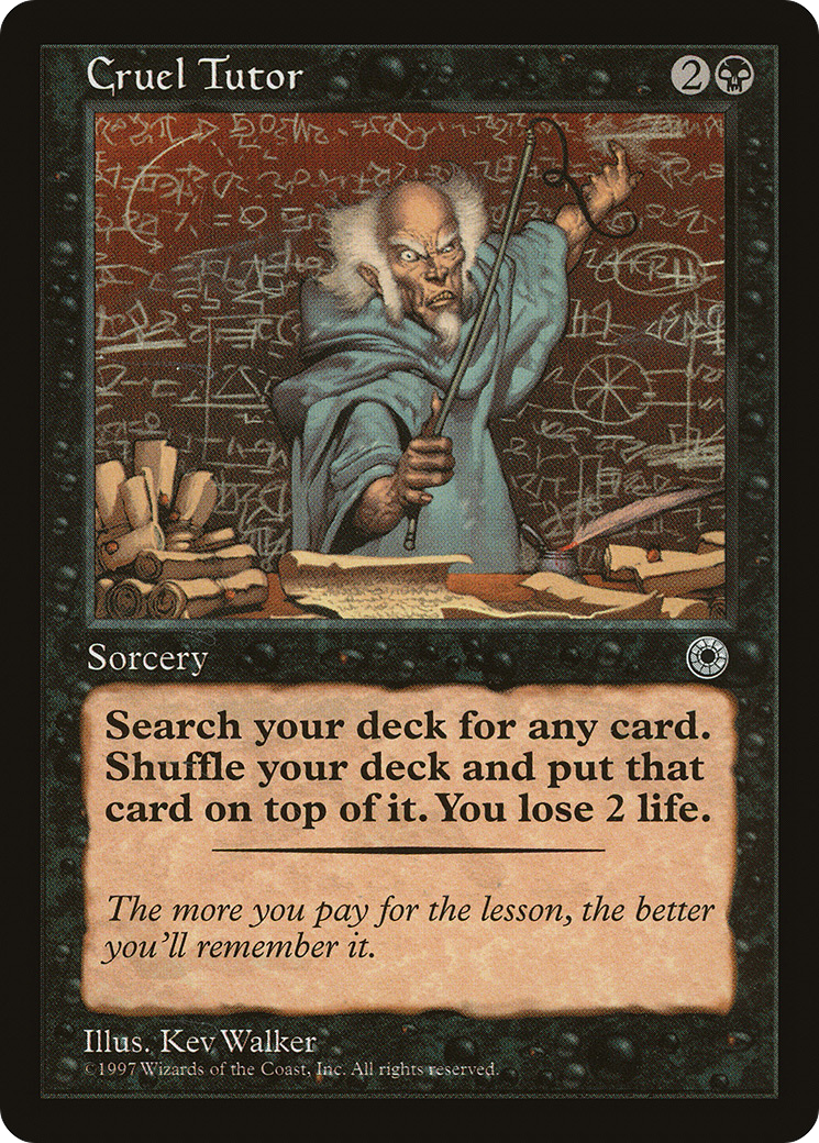 Cruel Tutor (POR-087) - Portal - Premium MTG Single from Wizards of the Coast - Just $29.38! Shop now at Game Crave Tournament Store