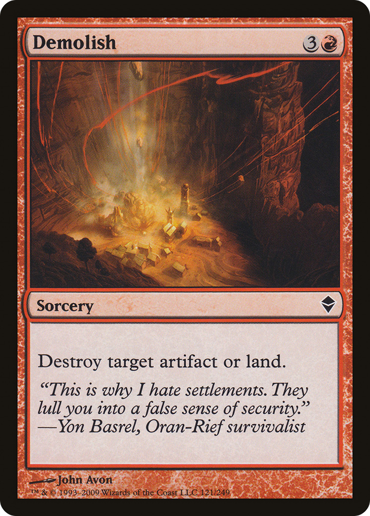 Demolish (ZEN-121) - Zendikar - Premium MTG Single from Wizards of the Coast - Just $0.25! Shop now at Game Crave Tournament Store