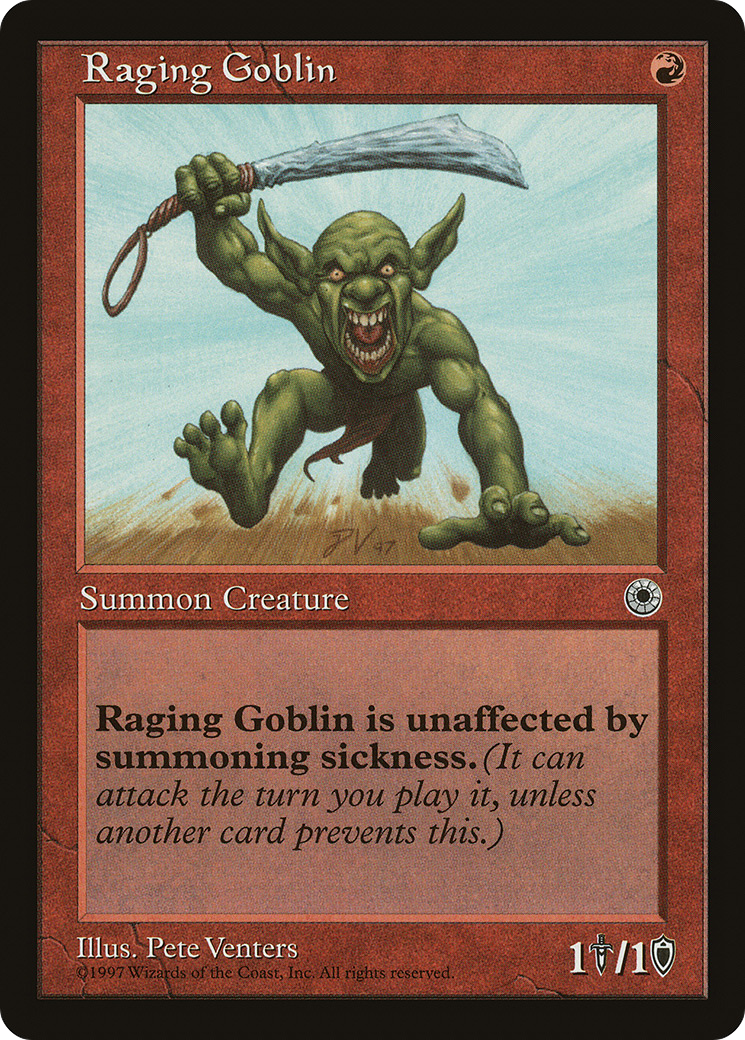 Raging Goblin (POR-145†) - Portal - Premium MTG Single from Wizards of the Coast - Just $0.25! Shop now at Game Crave Tournament Store