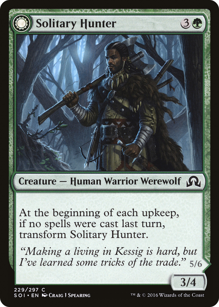 Solitary Hunter // One of the Pack (SOI-229) - Shadows over Innistrad: (Double Faced Transform) - Premium MTG Single from Wizards of the Coast - Just $0.25! Shop now at Game Crave Tournament Store