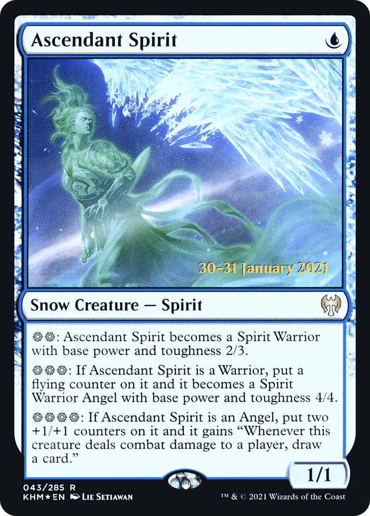 Ascendant Spirit (PKHM-43S) - Kaldheim Promos: (snow) Foil - Premium MTG Single from Wizards of the Coast - Just $0.13! Shop now at Game Crave Tournament Store