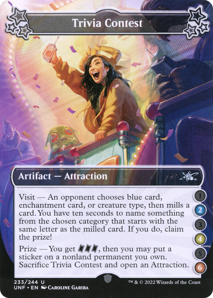 Trivia Contest (UNF-233B) - Unfinity - Premium MTG Single from Wizards of the Coast - Just $0.08! Shop now at Game Crave Tournament Store