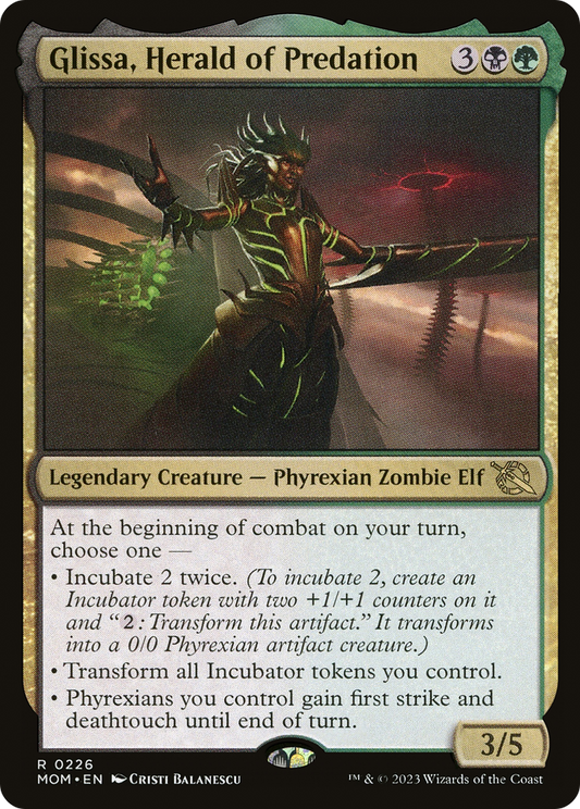 Glissa, Herald of Predation (MOM-226) - March of the Machine - Premium MTG Single from Wizards of the Coast - Just $0.21! Shop now at Game Crave Tournament Store