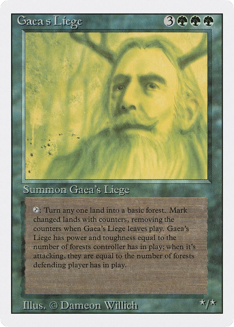 Gaea's Liege (3ED-198) - Revised Edition - Premium MTG Single from Wizards of the Coast - Just $0.38! Shop now at Game Crave Tournament Store