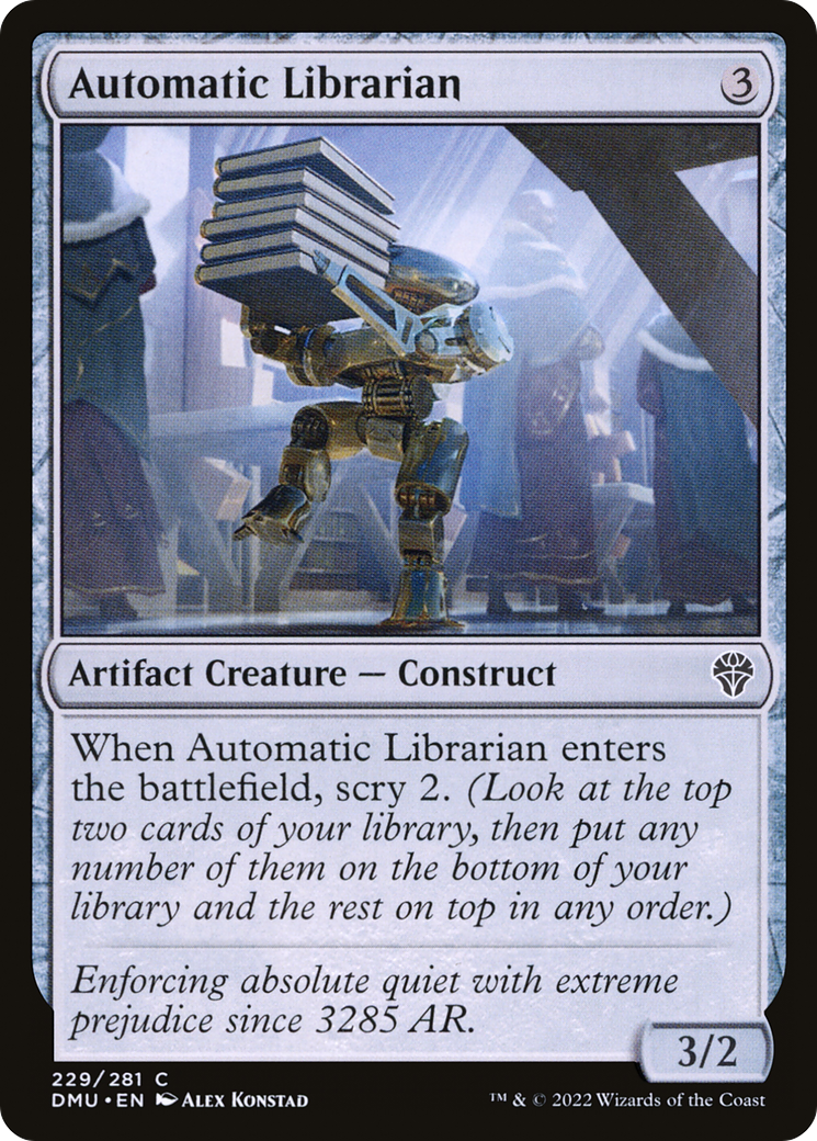 Automatic Librarian (DMU-229) - Dominaria United Foil - Premium MTG Single from Wizards of the Coast - Just $0.08! Shop now at Game Crave Tournament Store