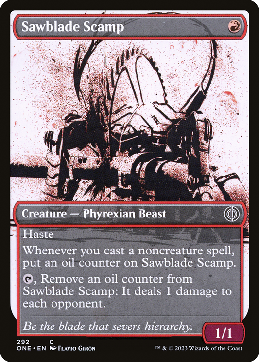Sawblade Scamp (ONE-292) - Phyrexia: All Will Be One: (Showcase) Foil - Premium MTG Single from Wizards of the Coast - Just $0.08! Shop now at Game Crave Tournament Store