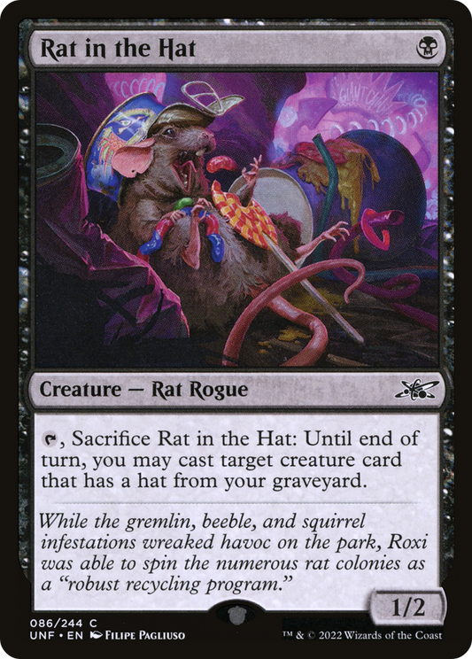 Rat in the Hat (UNF-086) - Unfinity - Premium MTG Single from Wizards of the Coast - Just $0.25! Shop now at Game Crave Tournament Store