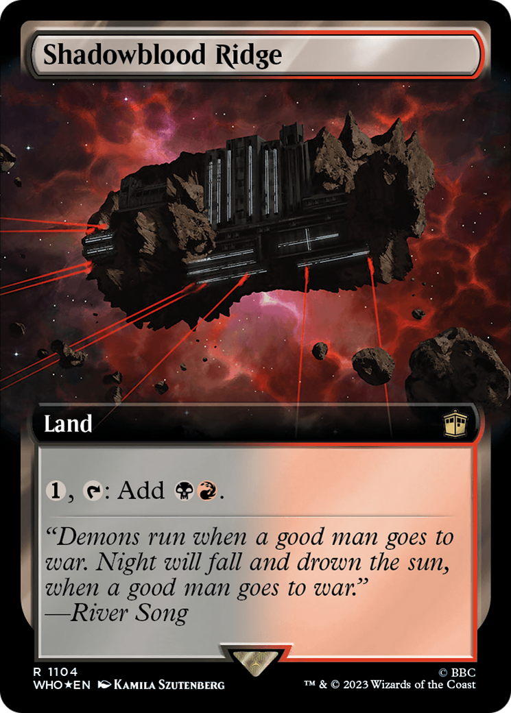 Shadowblood Ridge (WHO-1104) - Doctor Who: (Extended Art) Foil - Premium MTG Single from Wizards of the Coast - Just $0.20! Shop now at Game Crave Tournament Store