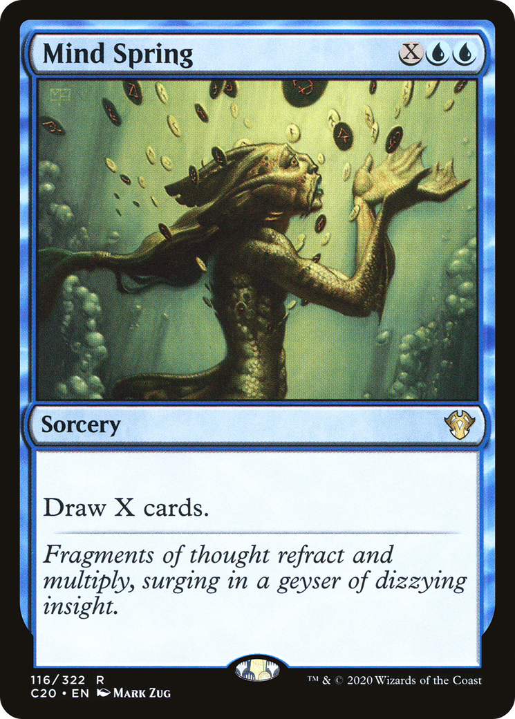 Mind Spring (C20-116) - Commander 2020 - Premium MTG Single from Wizards of the Coast - Just $0.53! Shop now at Game Crave Tournament Store