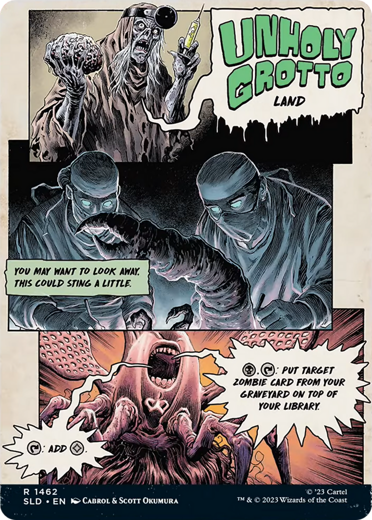 Unholy Grotto // Unholy Grotto (SLD-1462) - Secret Lair Drop: (Full Art) (Borderless) - Premium MTG Single from Wizards of the Coast - Just $3.71! Shop now at Game Crave Tournament Store
