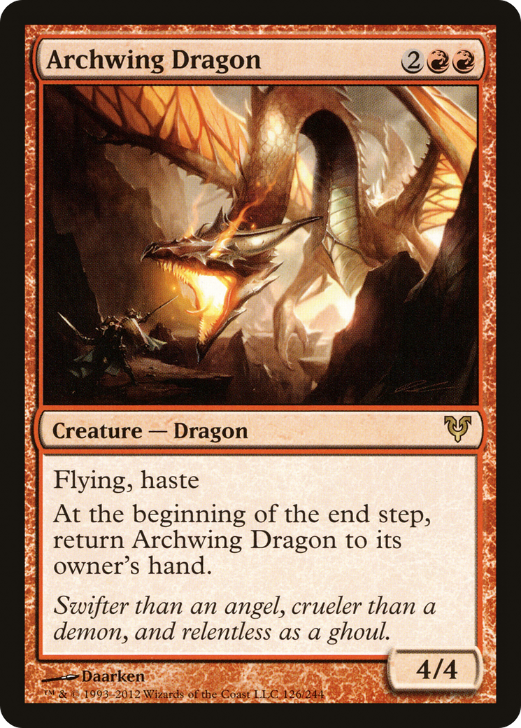 Archwing Dragon (AVR-126) - Avacyn Restored - Premium MTG Single from Wizards of the Coast - Just $0.33! Shop now at Game Crave Tournament Store