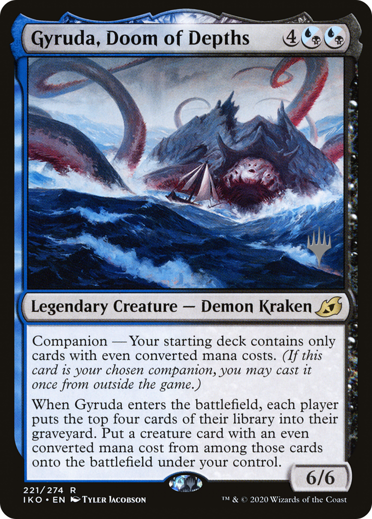 Gyruda, Doom of Depths (PIKO-221P) - Ikoria: Lair of Behemoths Promos: (companion) Foil - Premium MTG Single from Wizards of the Coast - Just $0.95! Shop now at Game Crave Tournament Store