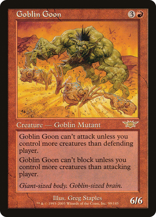 Goblin Goon (LGN-099) - Legions - Premium MTG Single from Wizards of the Coast - Just $0.38! Shop now at Game Crave Tournament Store