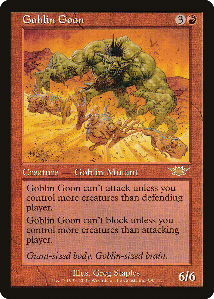 Goblin Goon (LGN-099) - Legions Foil - Premium MTG Single from Wizards of the Coast - Just $8.08! Shop now at Game Crave Tournament Store