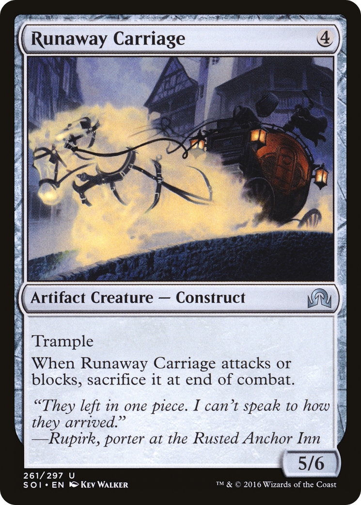 Runaway Carriage (SOI-261) - Shadows over Innistrad - Premium MTG Single from Wizards of the Coast - Just $0.08! Shop now at Game Crave Tournament Store