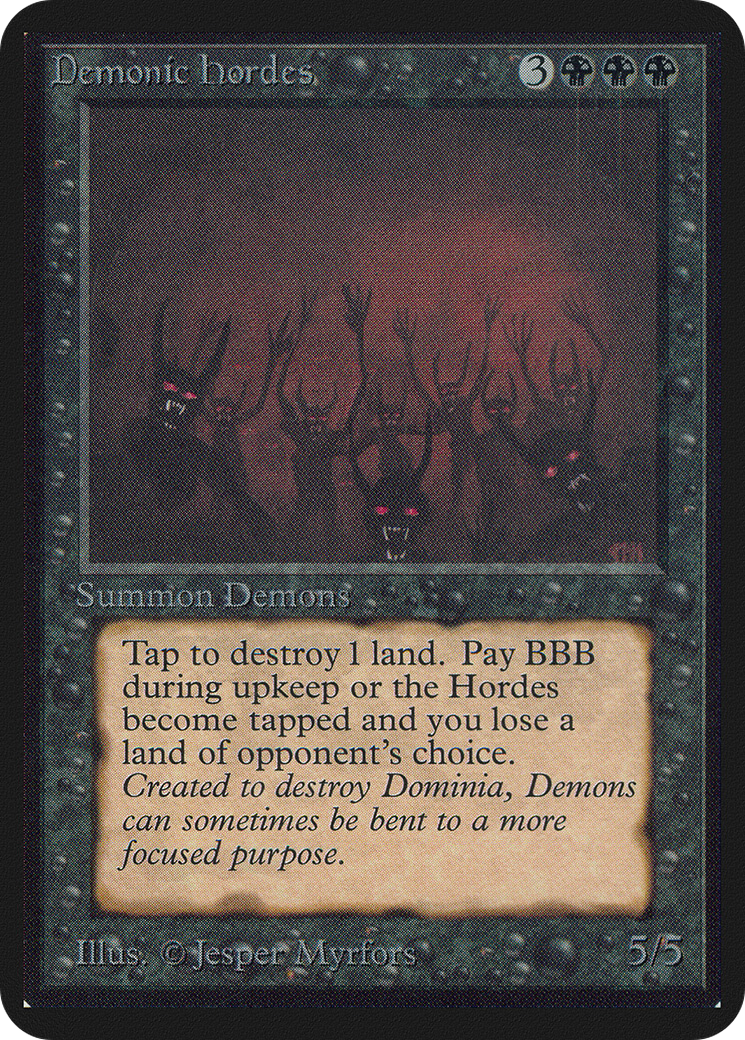 Demonic Hordes (LEA-103) - Limited Edition Alpha - Premium MTG Single from Wizards of the Coast - Just $0! Shop now at Game Crave Tournament Store