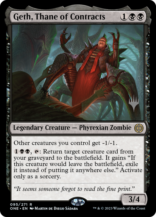 Geth, Thane of Contracts (PONE-95P) - Phyrexia: All Will Be One Promos - Premium MTG Single from Wizards of the Coast - Just $0.08! Shop now at Game Crave Tournament Store