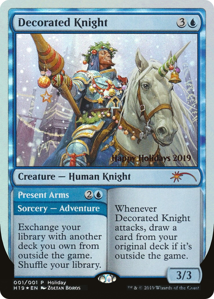 Decorated Knight // Present Arms (HHO-019) - Happy Holidays Foil - Premium MTG Single from Wizards of the Coast - Just $5.71! Shop now at Game Crave Tournament Store