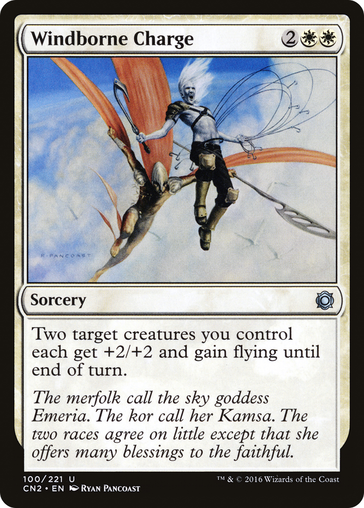 Windborne Charge (CN2-100) - Conspiracy: Take the Crown - Premium MTG Single from Wizards of the Coast - Just $0.08! Shop now at Game Crave Tournament Store