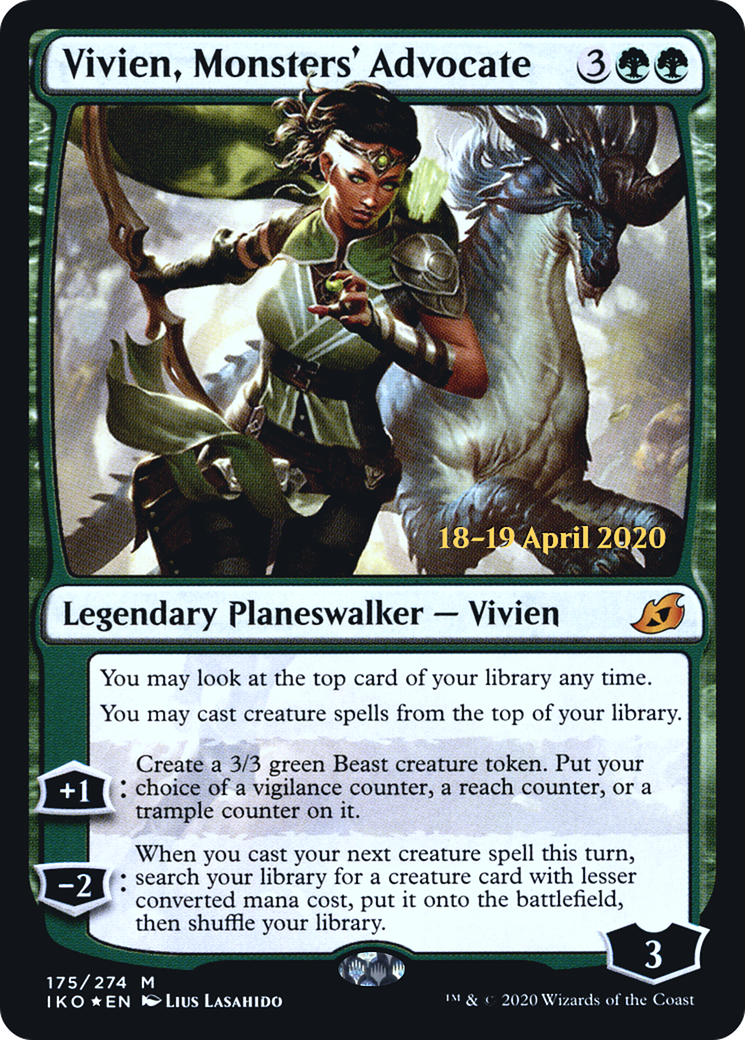 Vivien, Monsters' Advocate (PIKO-175S) - Ikoria: Lair of Behemoths Promos Foil - Premium MTG Single from Wizards of the Coast - Just $1.26! Shop now at Game Crave Tournament Store
