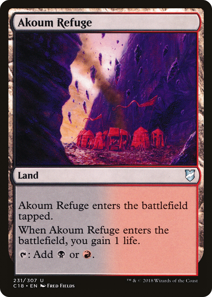 Akoum Refuge (C18-231) - Commander 2018 - Premium MTG Single from Wizards of the Coast - Just $0.08! Shop now at Game Crave Tournament Store