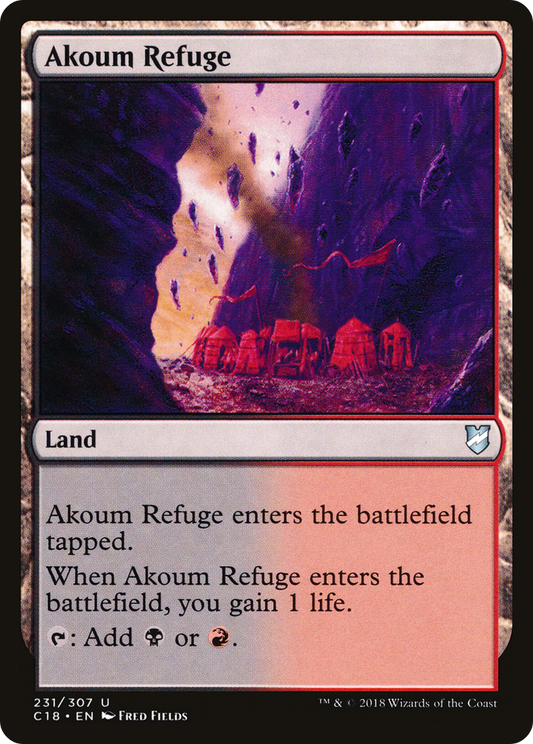 Akoum Refuge (C18-231) - Commander 2018 - Premium MTG Single from Wizards of the Coast - Just $0.08! Shop now at Game Crave Tournament Store