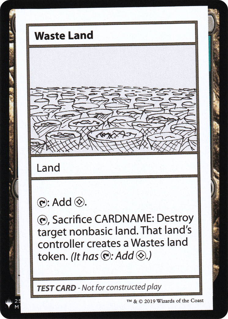 Waste Land (CMB1-121) - Mystery Booster Playtest Cards 2019 - Premium MTG Single from Wizards of the Coast - Just $0.67! Shop now at Game Crave Tournament Store