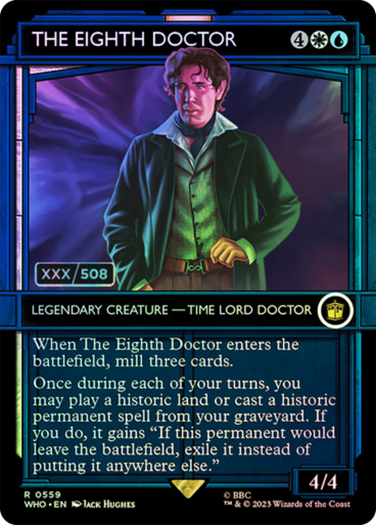 The Eighth Doctor (WHO-559Z) - Doctor Who: (Showcase) (Borderless) Foil - Premium MTG Single from Wizards of the Coast - Just $131.19! Shop now at Game Crave Tournament Store