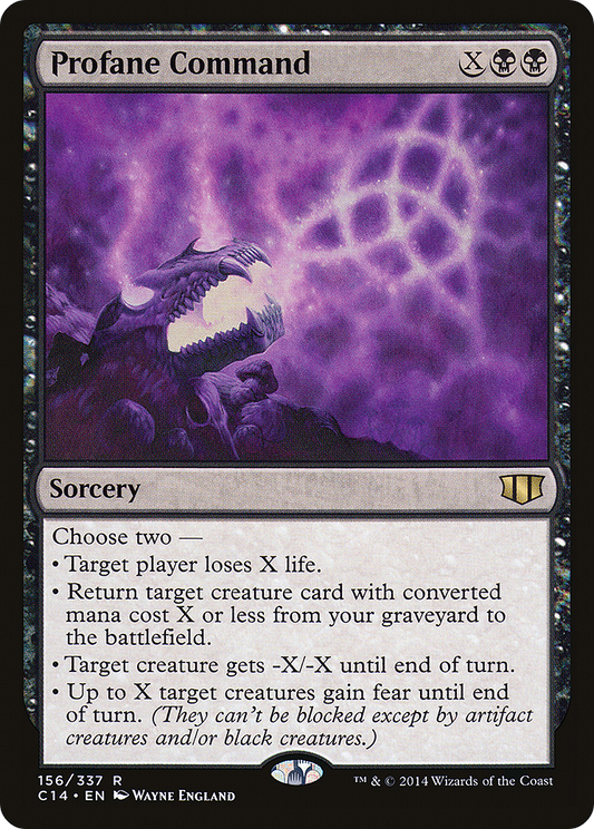 Profane Command (C14-156) - Commander 2014 - Premium MTG Single from Wizards of the Coast - Just $0.08! Shop now at Game Crave Tournament Store