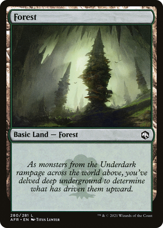 Forest (AFR-280) - Adventures in the Forgotten Realms - Premium MTG Single from Wizards of the Coast - Just $0.25! Shop now at Game Crave Tournament Store