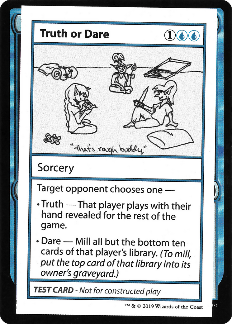 Truth or Dare (CMB2-032) - Mystery Booster Playtest Cards 2021 - Premium MTG Single from Wizards of the Coast - Just $0.08! Shop now at Game Crave Tournament Store