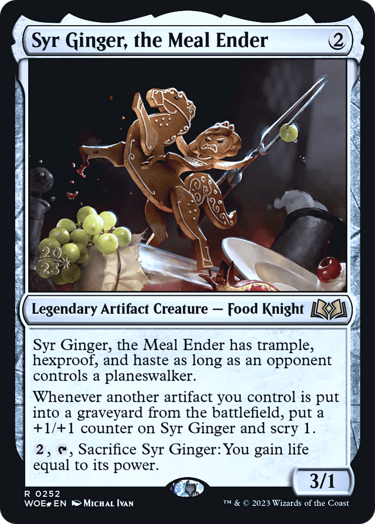 Syr Ginger, the Meal Ender (PWOE-252S) - Wilds of Eldraine Promos Foil - Premium MTG Single from Wizards of the Coast - Just $0.51! Shop now at Game Crave Tournament Store