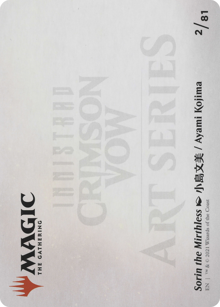 Sorin the Mirthless // Sorin the Mirthless (AVOW-002) - Crimson Vow Art Series (Borderless) - Premium MTG Single from Wizards of the Coast - Just $0! Shop now at Game Crave Tournament Store