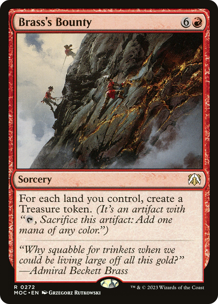 Brass's Bounty (MOC-272) - March of the Machine Commander - Premium MTG Single from Wizards of the Coast - Just $0.08! Shop now at Game Crave Tournament Store
