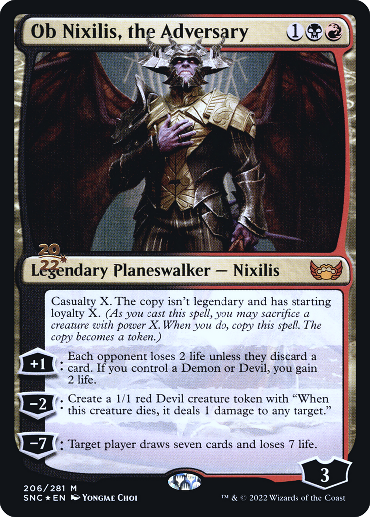 Ob Nixilis, the Adversary (PSNC-206S) - Streets of New Capenna Promos Foil - Premium MTG Single from Wizards of the Coast - Just $7.39! Shop now at Game Crave Tournament Store