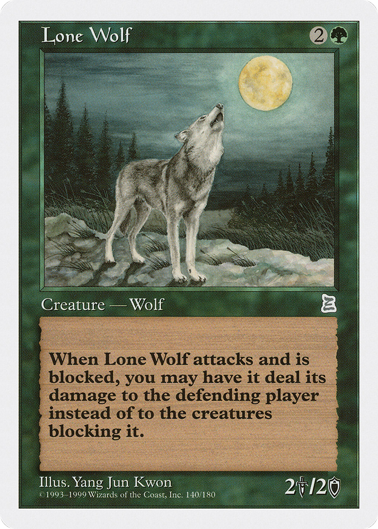 Lone Wolf (PTK-140) - Portal Three Kingdoms - Premium MTG Single from Wizards of the Coast - Just $9.89! Shop now at Game Crave Tournament Store