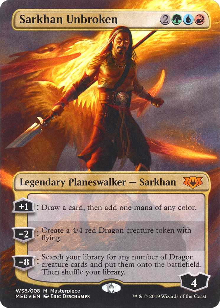 Sarkhan Unbroken (MED-WS8) - Mythic Edition (Borderless) Foil - Premium MTG Single from Wizards of the Coast - Just $13.63! Shop now at Game Crave Tournament Store