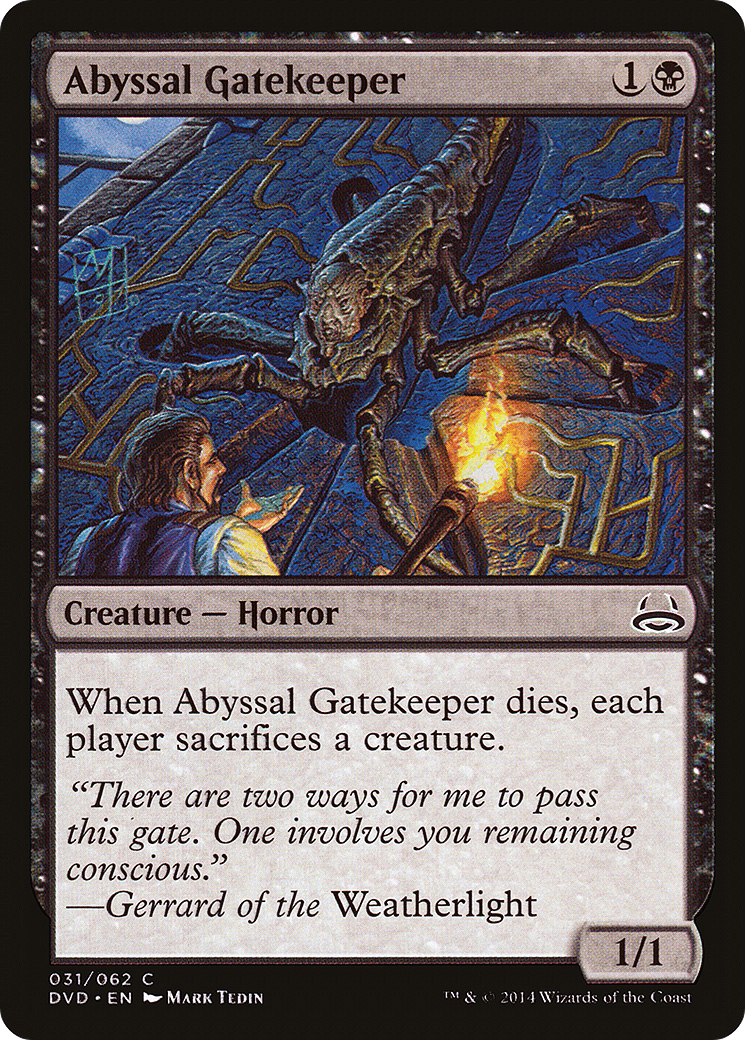 Abyssal Gatekeeper (DVD-031) - Duel Decks Anthology: Divine vs. Demonic - Premium MTG Single from Wizards of the Coast - Just $0.08! Shop now at Game Crave Tournament Store