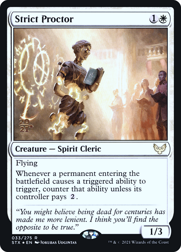 Strict Proctor (PSTX-33S) - Strixhaven: School of Mages Promos Foil - Premium MTG Single from Wizards of the Coast - Just $0.78! Shop now at Game Crave Tournament Store