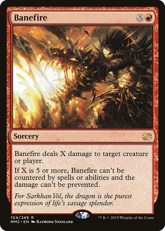 Banefire (MM2-104) - Modern Masters 2015 Foil - Premium MTG Single from Wizards of the Coast - Just $2.50! Shop now at Game Crave Tournament Store