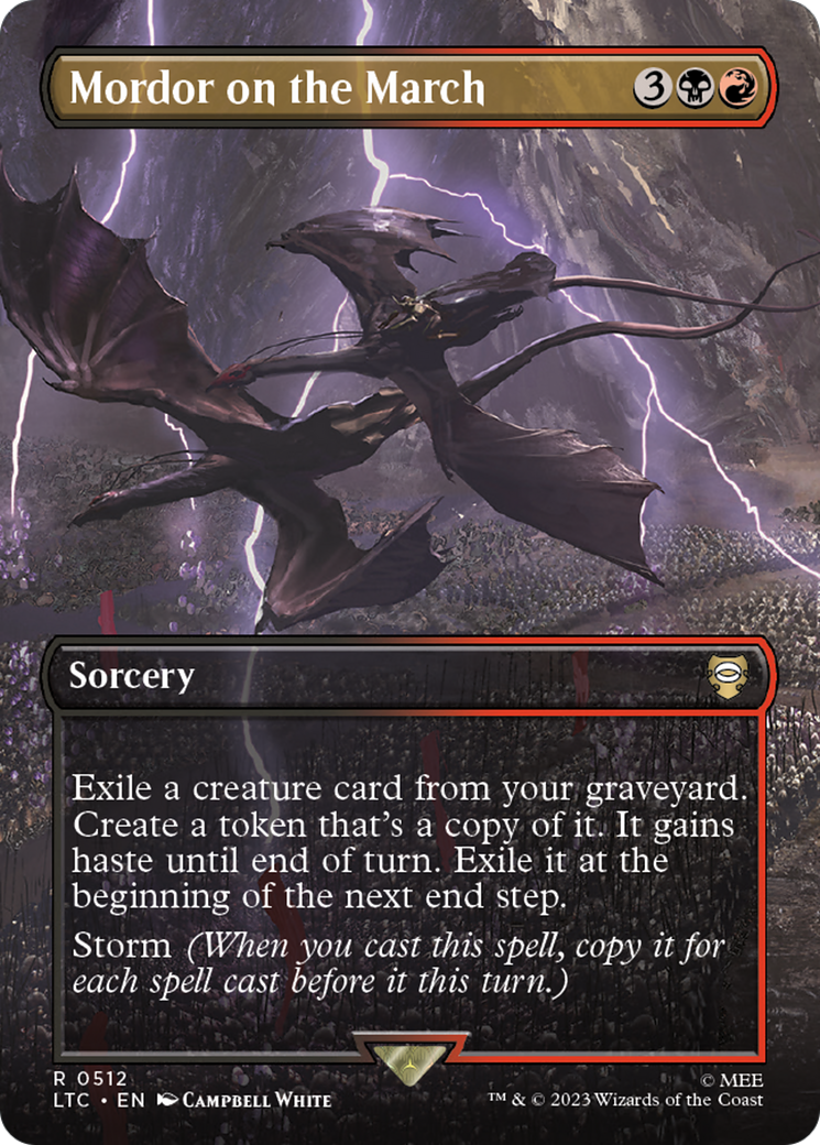 Mordor on the March (LTC-512) - Tales of Middle-earth Commander (Borderless) Foil - Premium MTG Single from Wizards of the Coast - Just $0.08! Shop now at Game Crave Tournament Store