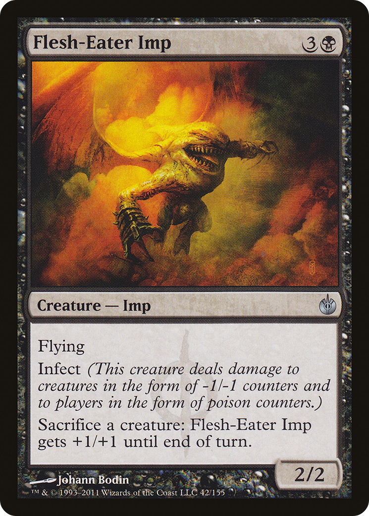 Flesh-Eater Imp (MBS-042) - Mirrodin Besieged Foil - Premium MTG Single from Wizards of the Coast - Just $0.75! Shop now at Game Crave Tournament Store