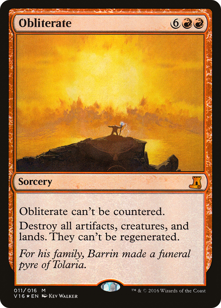Obliterate (V16-011) - From the Vault: Lore Foil - Premium MTG Single from Wizards of the Coast - Just $0.68! Shop now at Game Crave Tournament Store