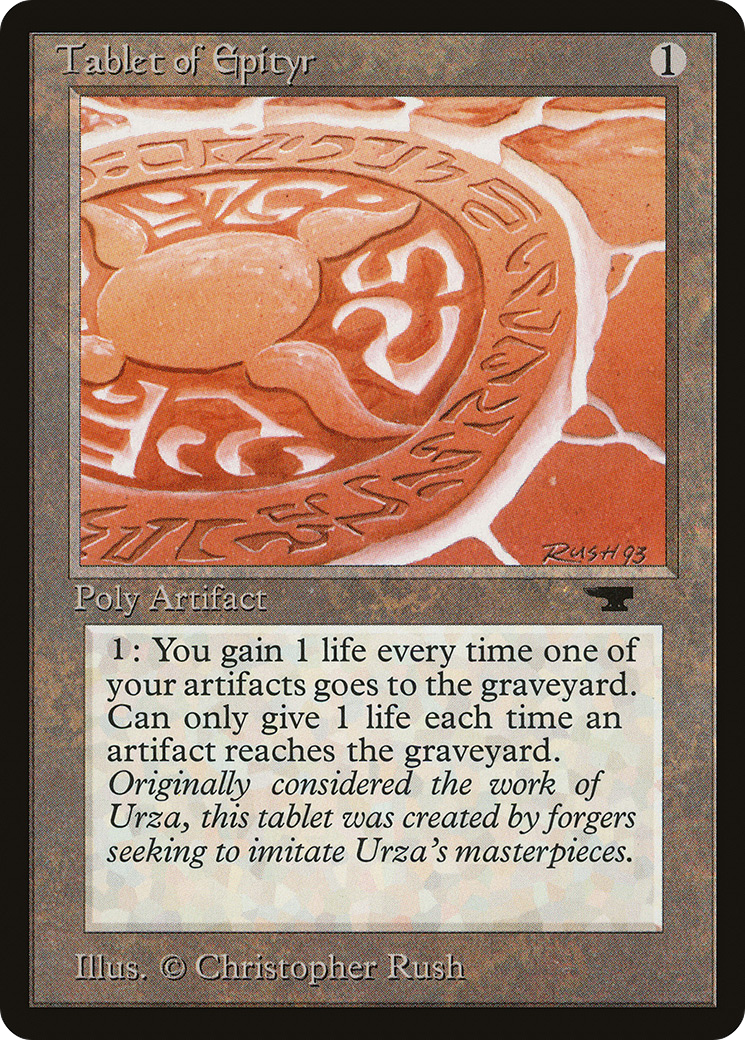 Tablet of Epityr (ATQ-067) - Antiquities - Premium MTG Single from Wizards of the Coast - Just $0.09! Shop now at Game Crave Tournament Store