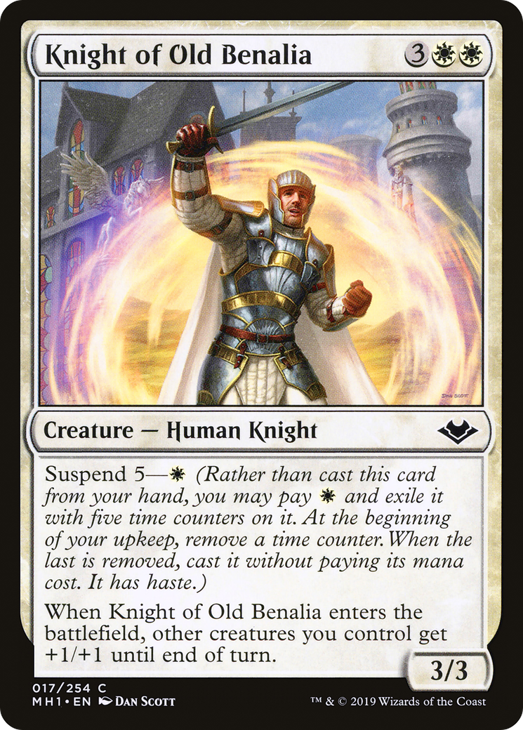 Knight of Old Benalia (MH1-017) - Modern Horizons - Premium MTG Single from Wizards of the Coast - Just $0.08! Shop now at Game Crave Tournament Store