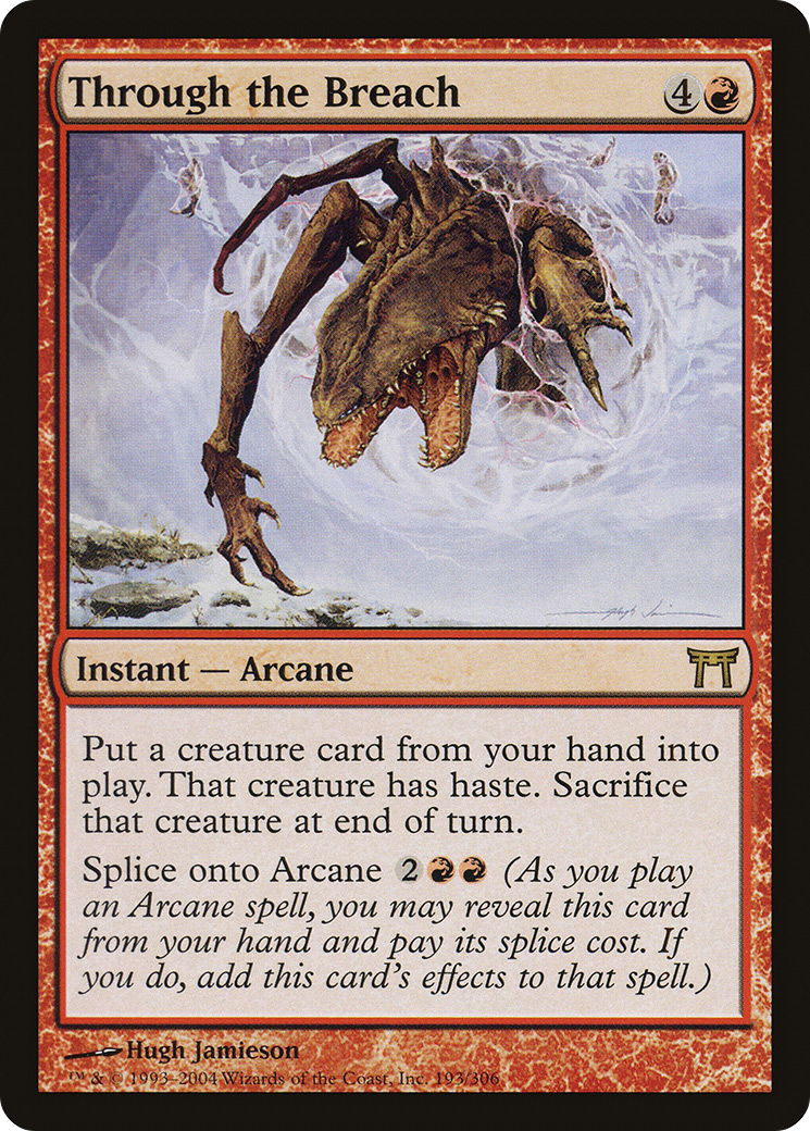 Through the Breach (CHK-193) - Champions of Kamigawa Foil - Premium MTG Single from Wizards of the Coast - Just $9.98! Shop now at Game Crave Tournament Store