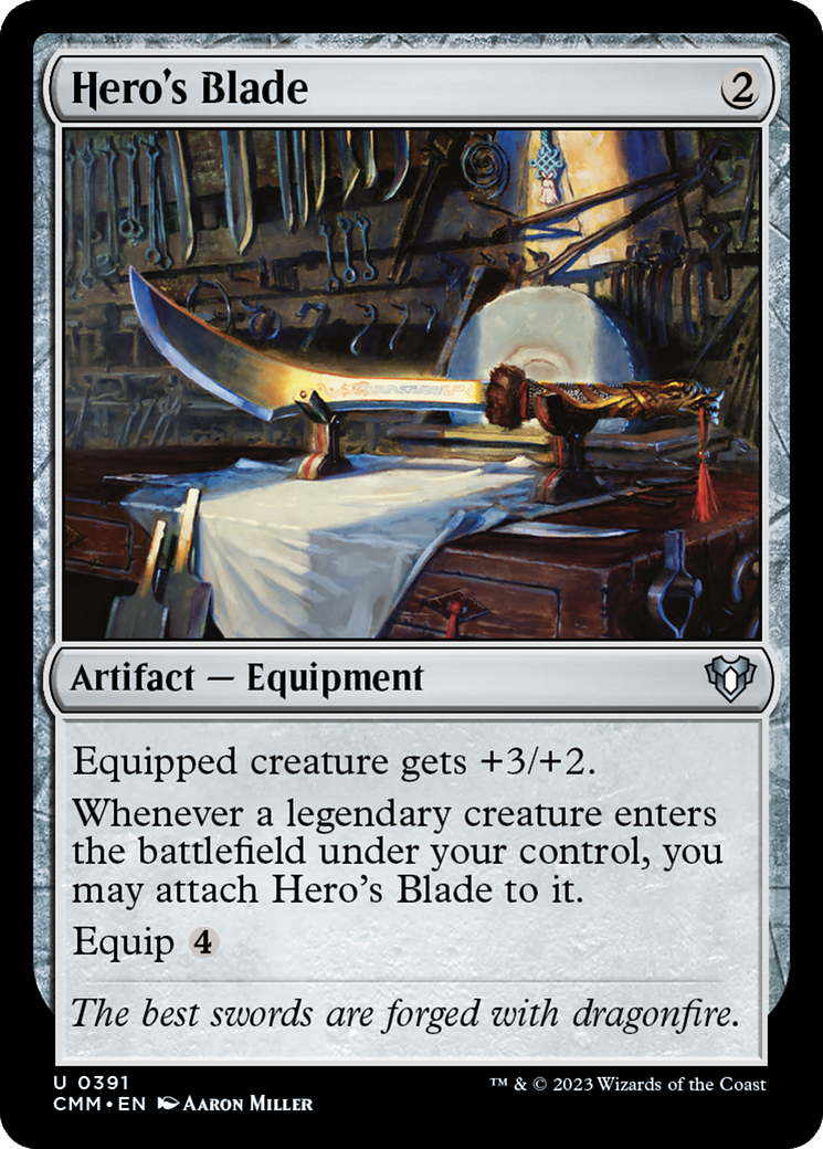 Hero's Blade (CMM-391) - Commander Masters - Premium MTG Single from Wizards of the Coast - Just $0.25! Shop now at Game Crave Tournament Store