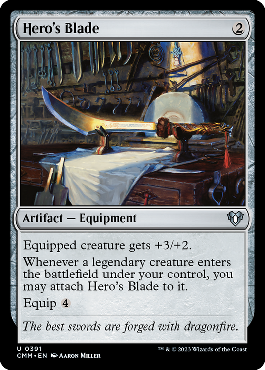 Hero's Blade (CMM-391) - Commander Masters - Premium MTG Single from Wizards of the Coast - Just $0.25! Shop now at Game Crave Tournament Store
