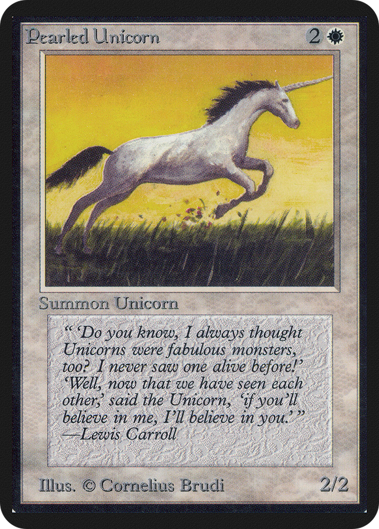 Pearled Unicorn (LEA-030) - Limited Edition Alpha - Premium MTG Single from Wizards of the Coast - Just $13.59! Shop now at Game Crave Tournament Store