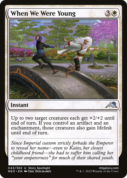 When We Were Young (NEO-043) - Kamigawa: Neon Dynasty - Premium MTG Single from Wizards of the Coast - Just $0.08! Shop now at Game Crave Tournament Store